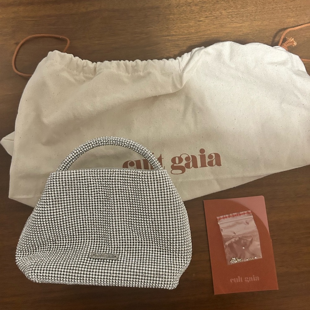 Cult Gaia Solene Mini Bag In Silver